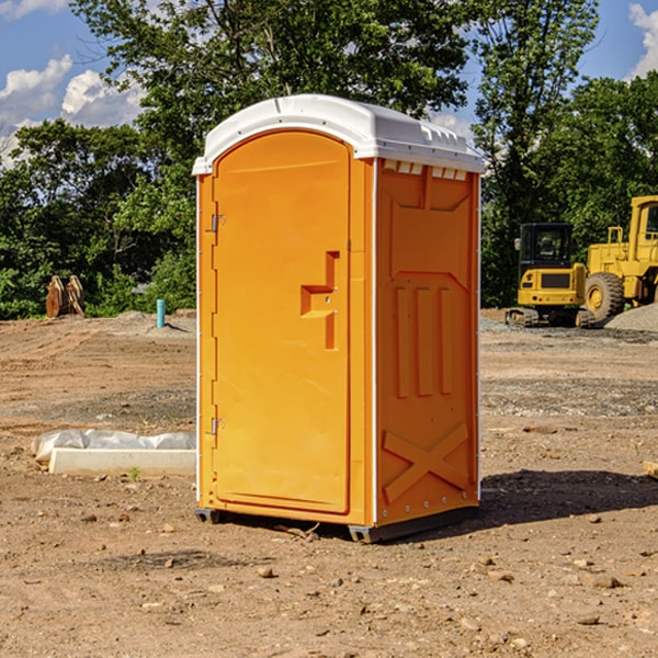 how often are the portable restrooms cleaned and serviced during a rental period in Laureles Texas